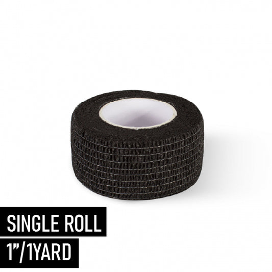 Self-Adherent Bandage Wrap Black Single Roll